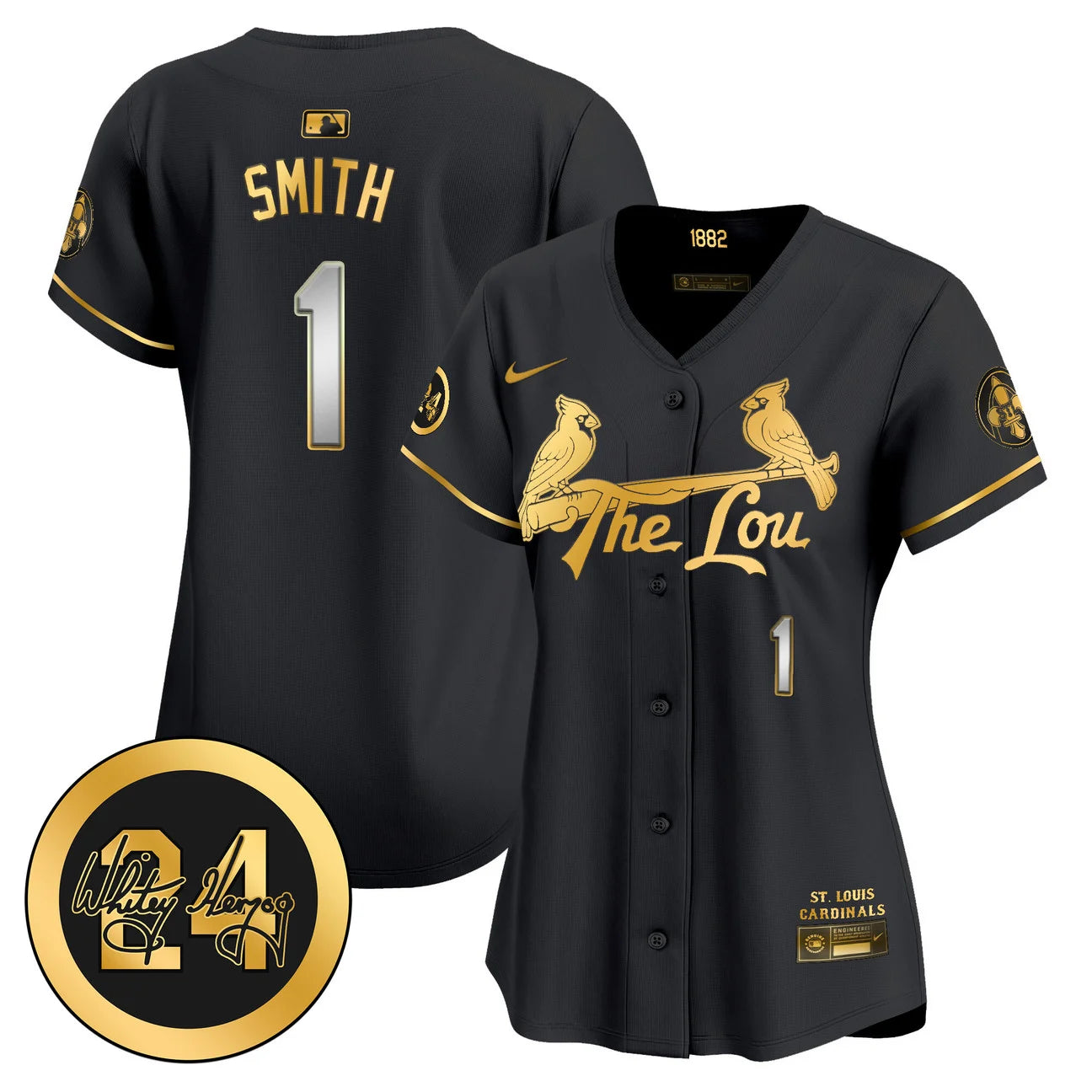 Women's St. Louis Cardinals 2024 City Connect Whitey Herzog Patch Vapor Premier Limited Jersey - All Stitched