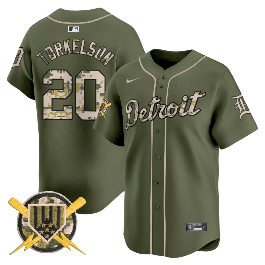 Detroit Tigers Armed Forces Day Vapor Premier Limited Jersey – Todo Cosido