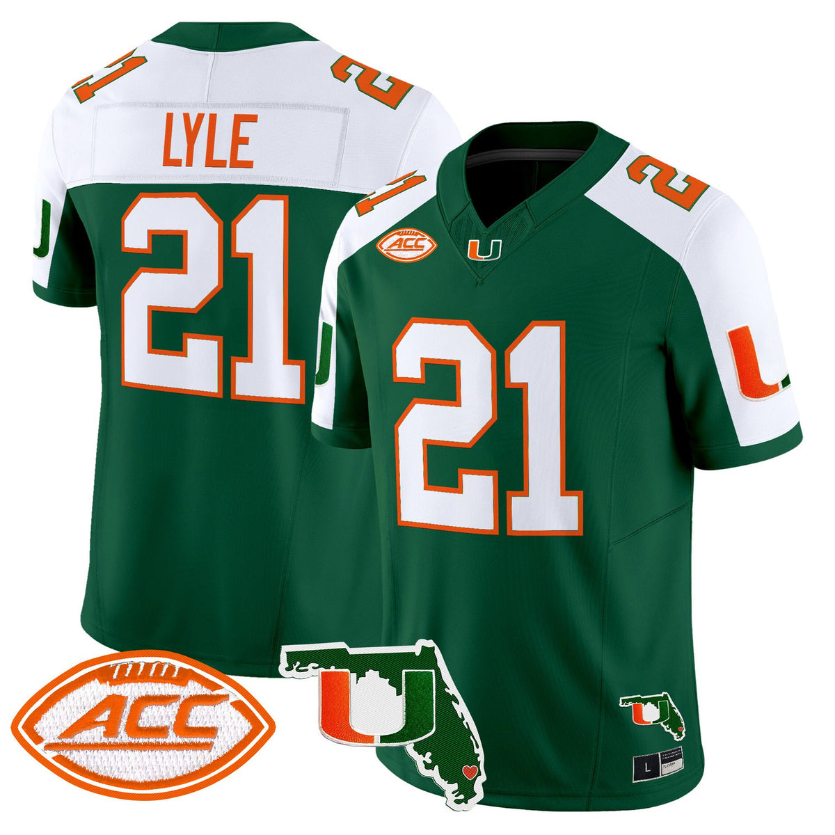Men's Miami Hurricanes 2026 Florida Patch Vapor Limited Jersey - All Stitched