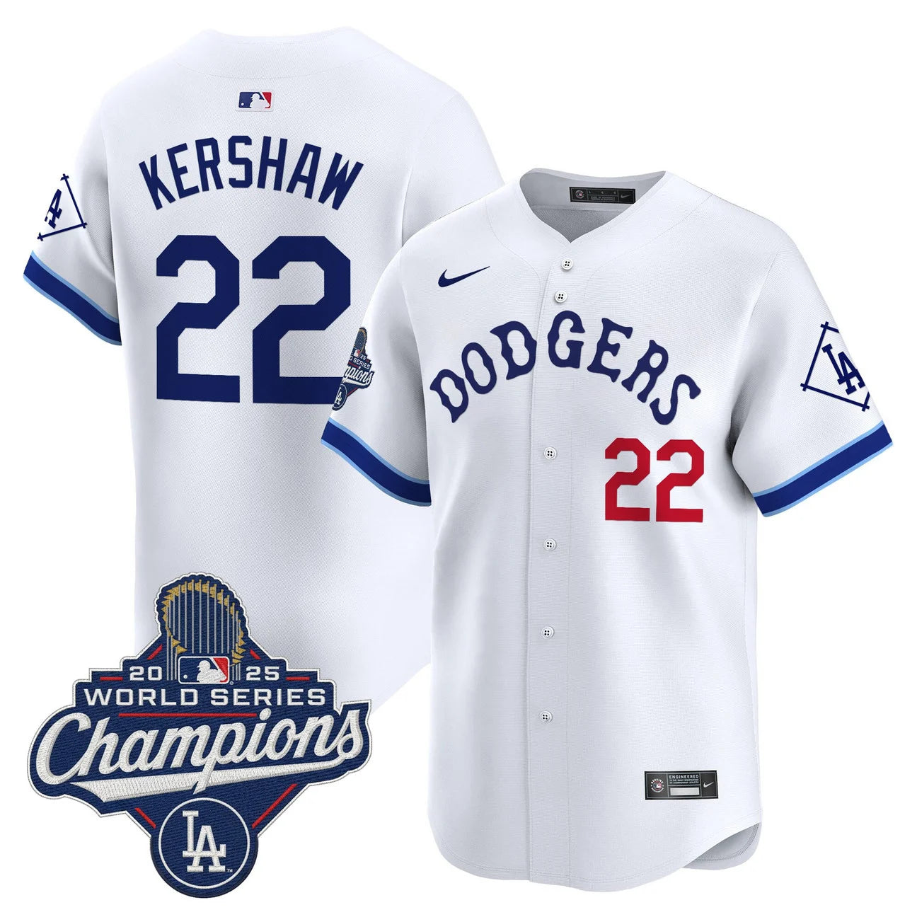 Men's Dodgers Tribute 2025 World Series Champions Vapor Premier Limited Jersey - All Stitched