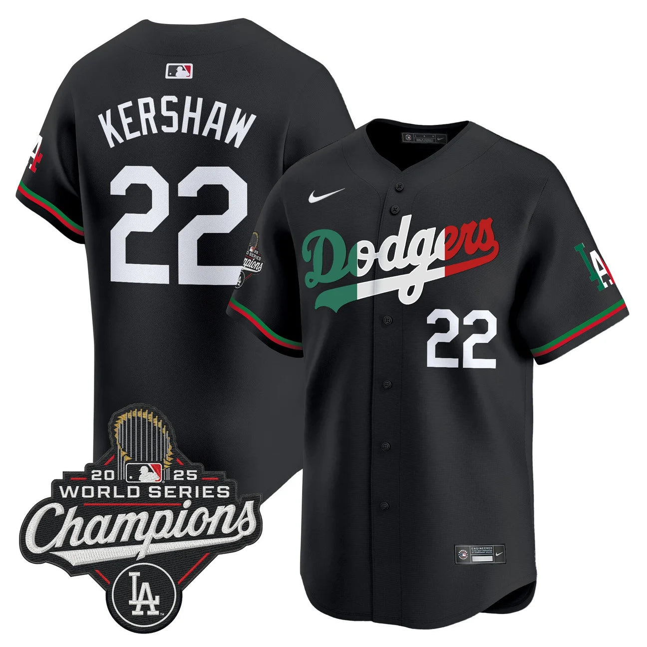 Men's Dodgers Mexico 2025 World Series Champions Vapor Premier Limited Jersey  - All Stitched
