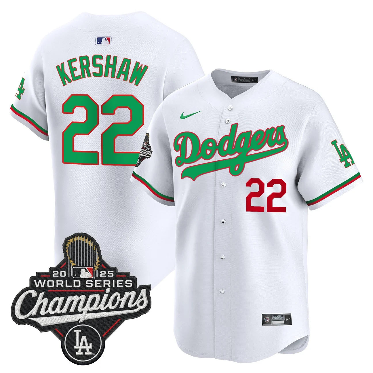 Men's Dodgers Mexico 2025 World Series Champions Vapor Premier Limited Jersey  - All Stitched