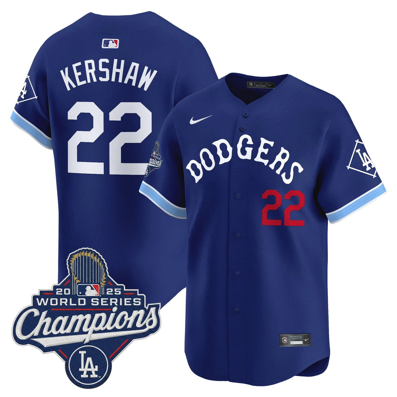 Men's Dodgers Tribute 2025 World Series Champions Vapor Premier Limited Jersey - All Stitched