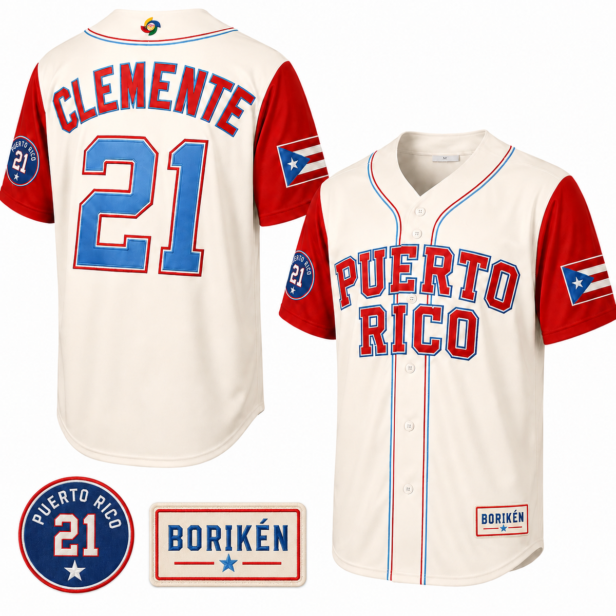 Puerto Rico Borikén Heritage #21 Baseball Jersey - All Stitched
