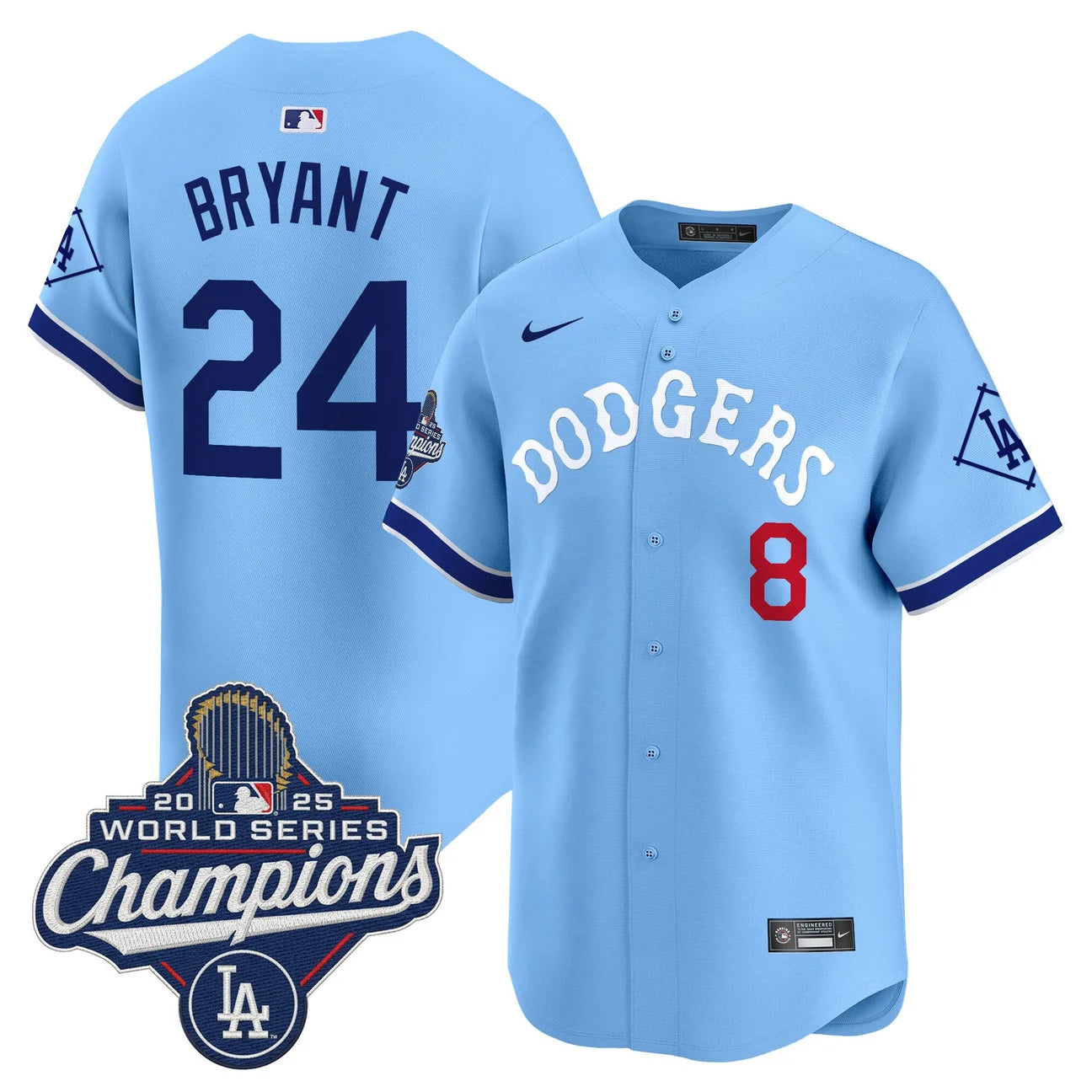 Men's Dodgers Tribute 2025 World Series Champions Vapor Premier Limited Jersey - All Stitched