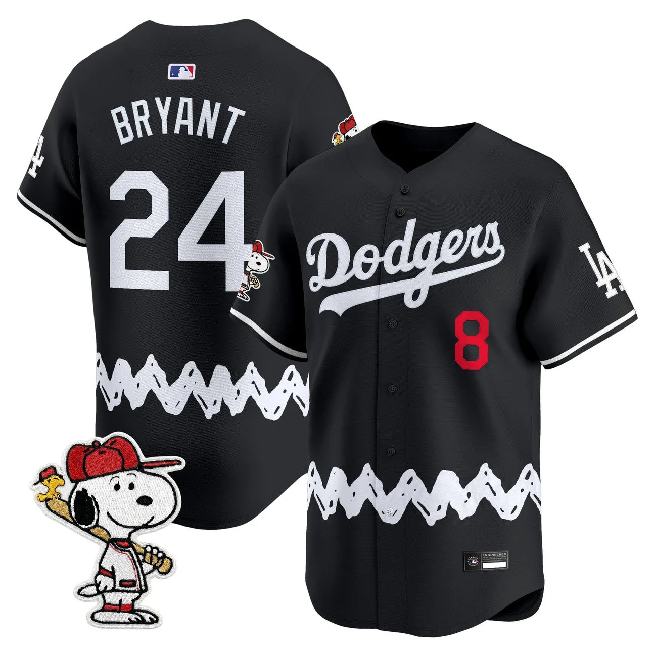 Men's Los Angeles Dodgers x Peanuts Vapor Premier Limited Jersey - Stitched
