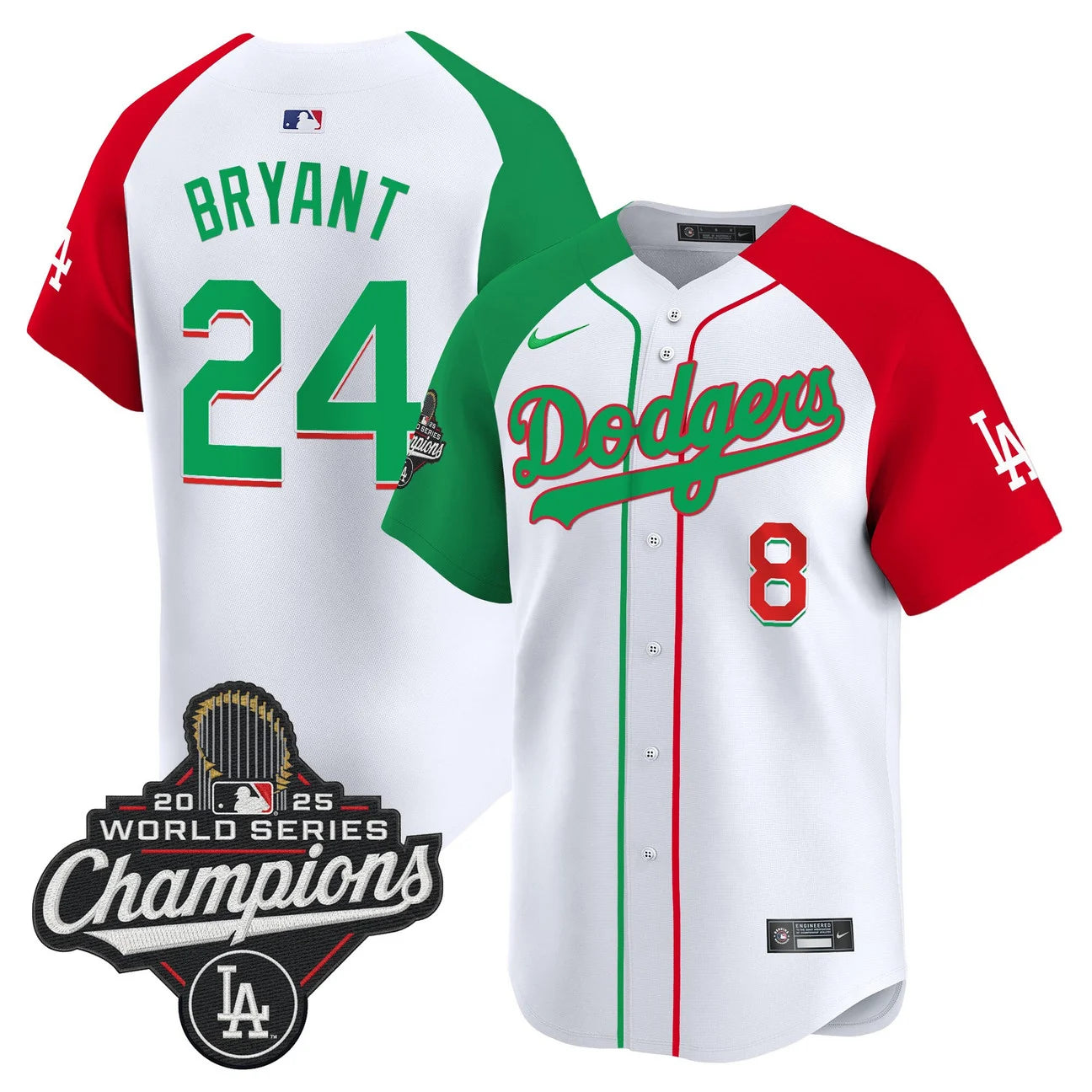 Men's Dodgers Mexico 2025 World Series Champions Vapor Premier Limited Jersey  - All Stitched
