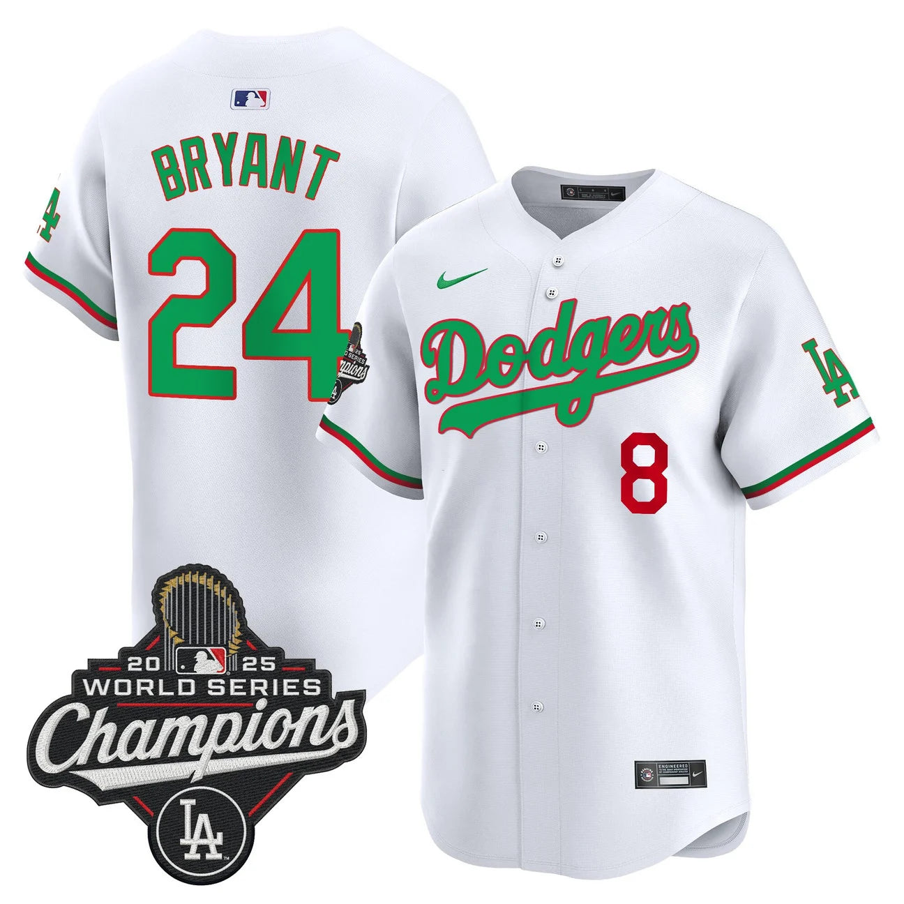 Men's Dodgers Mexico 2025 World Series Champions Vapor Premier Limited Jersey  - All Stitched
