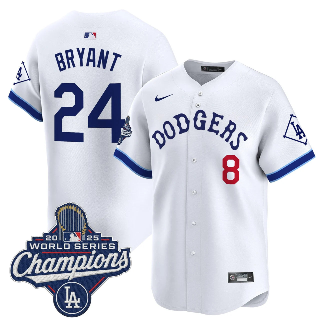 Men's Dodgers Tribute 2025 World Series Champions Vapor Premier Limited Jersey - All Stitched