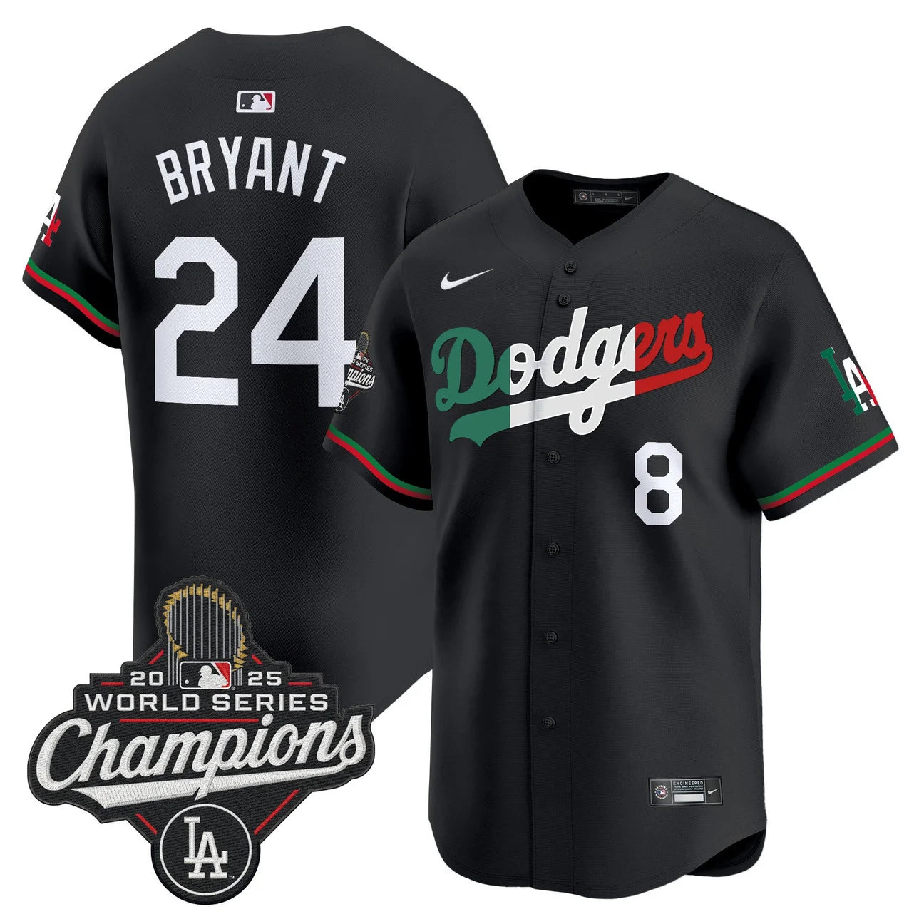 Men's Dodgers Mexico 2025 World Series Champions Vapor Premier Limited Jersey  - All Stitched