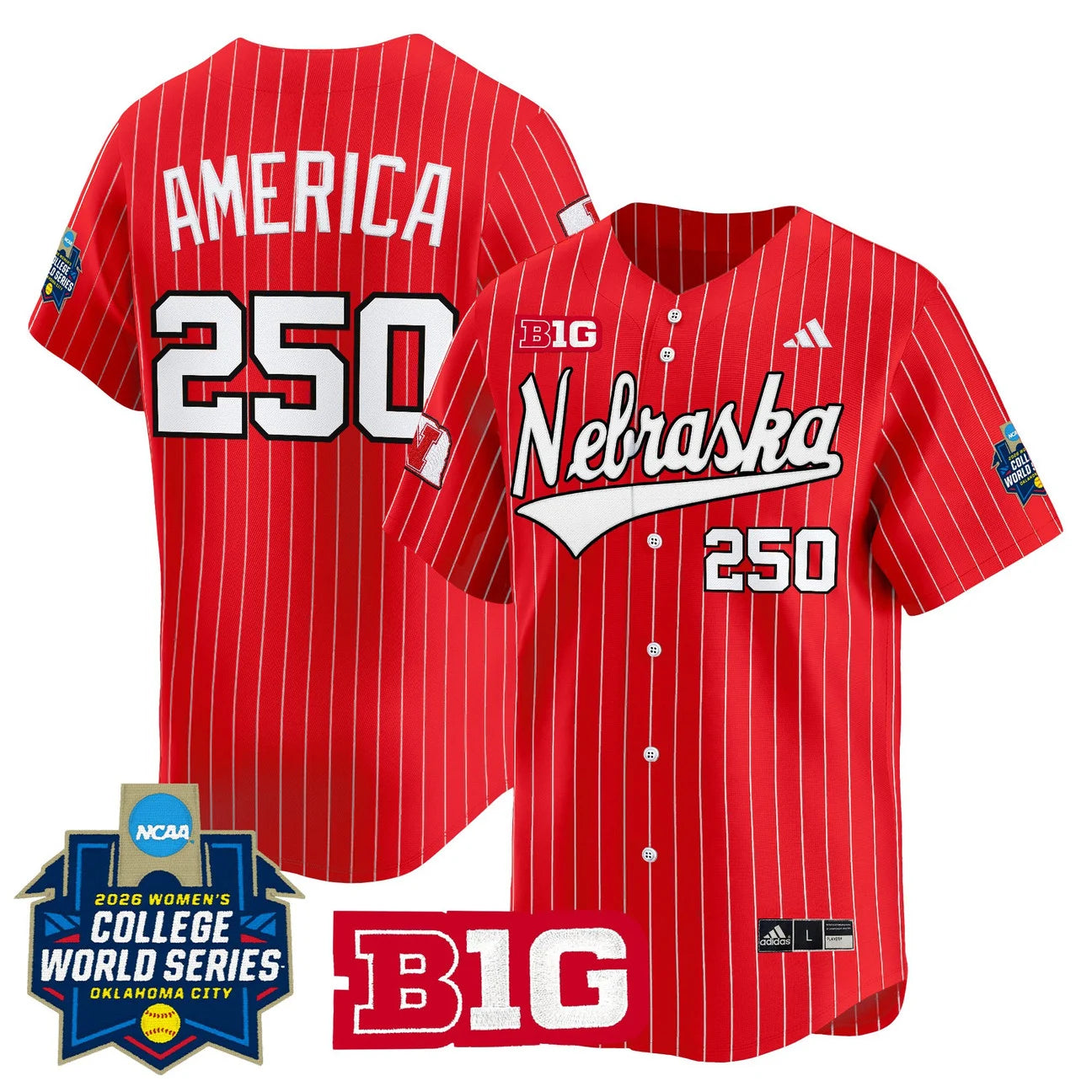 Men's Size - Nebraska Cornhuskers Softball 2026 World Series (WCWS) Vapor Premier Limited Jersey - All Stitched