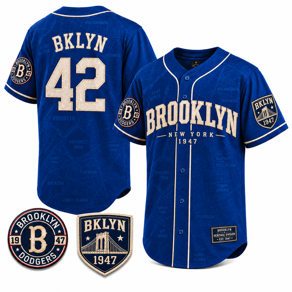 Brooklyn 1947 Legacy Collection – Heritage Baseball Jersey - All Stitched