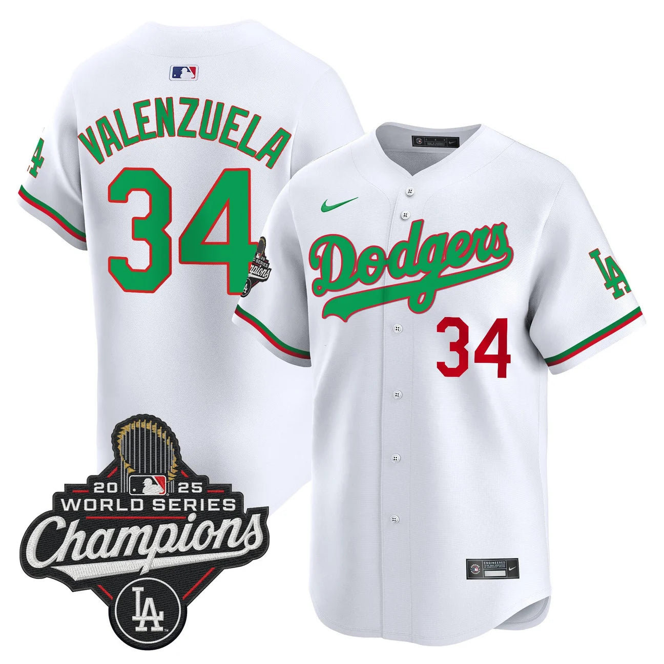 Men's Dodgers Mexico 2025 World Series Champions Vapor Premier Limited Jersey  - All Stitched