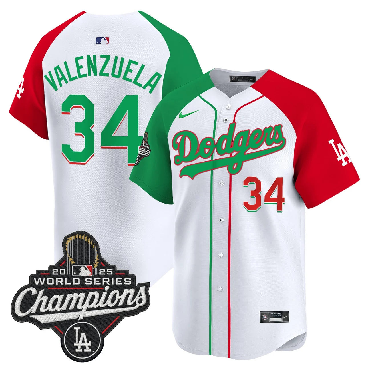 Men's Dodgers Mexico 2025 World Series Champions Vapor Premier Limited Jersey  - All Stitched