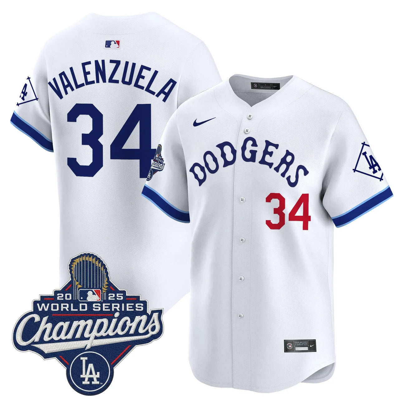 Men's Dodgers Tribute 2025 World Series Champions Vapor Premier Limited Jersey - All Stitched