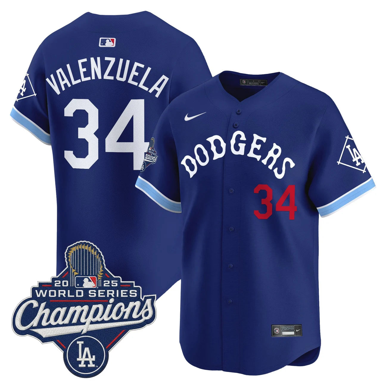 Men's Dodgers Tribute 2025 World Series Champions Vapor Premier Limited Jersey - All Stitched