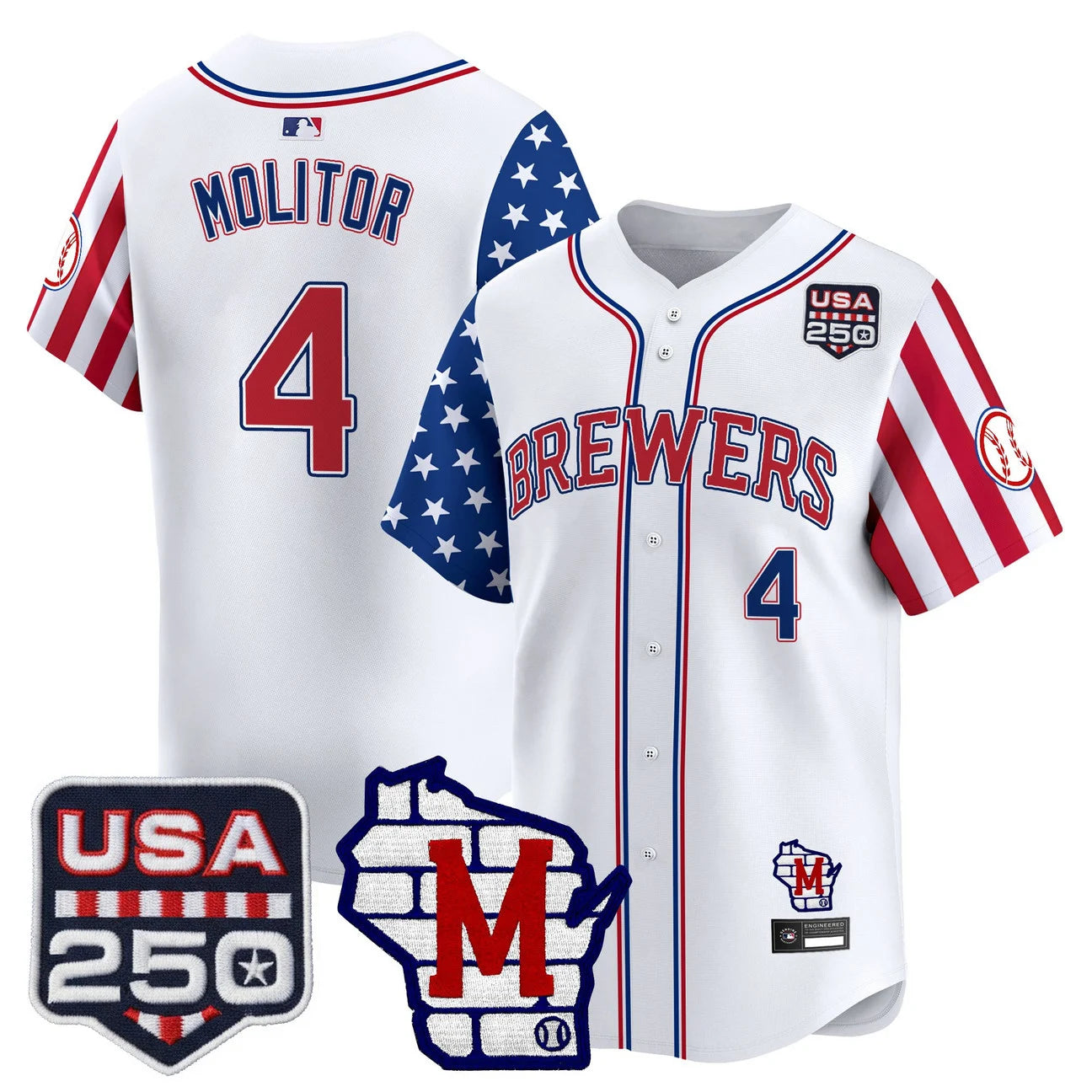 Men's Milwaukee Brewers "America250 Edition" Vapor Premier Limited Jersey - All Stitched
