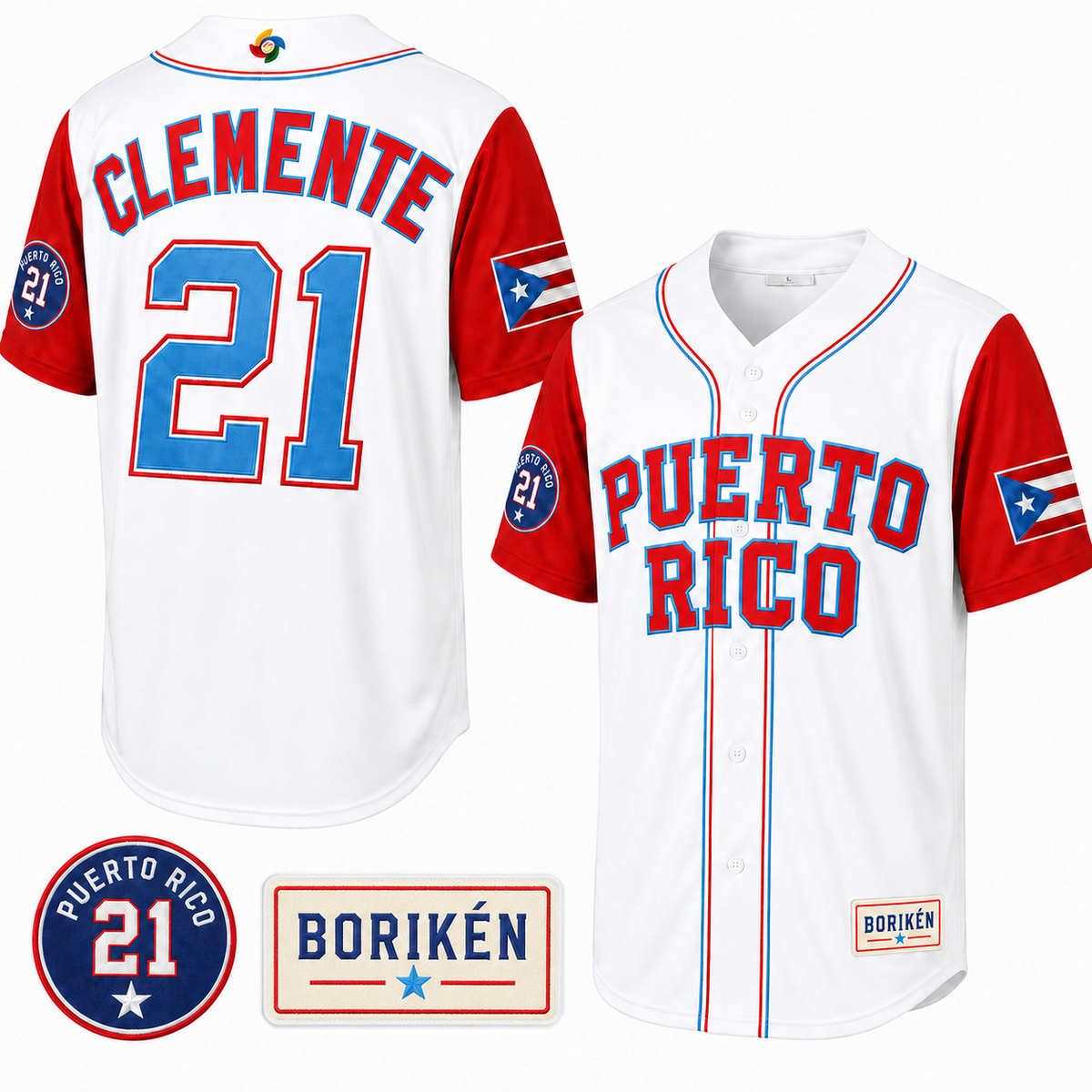 Puerto Rico Borikén Heritage #21 Baseball Jersey - All Stitched