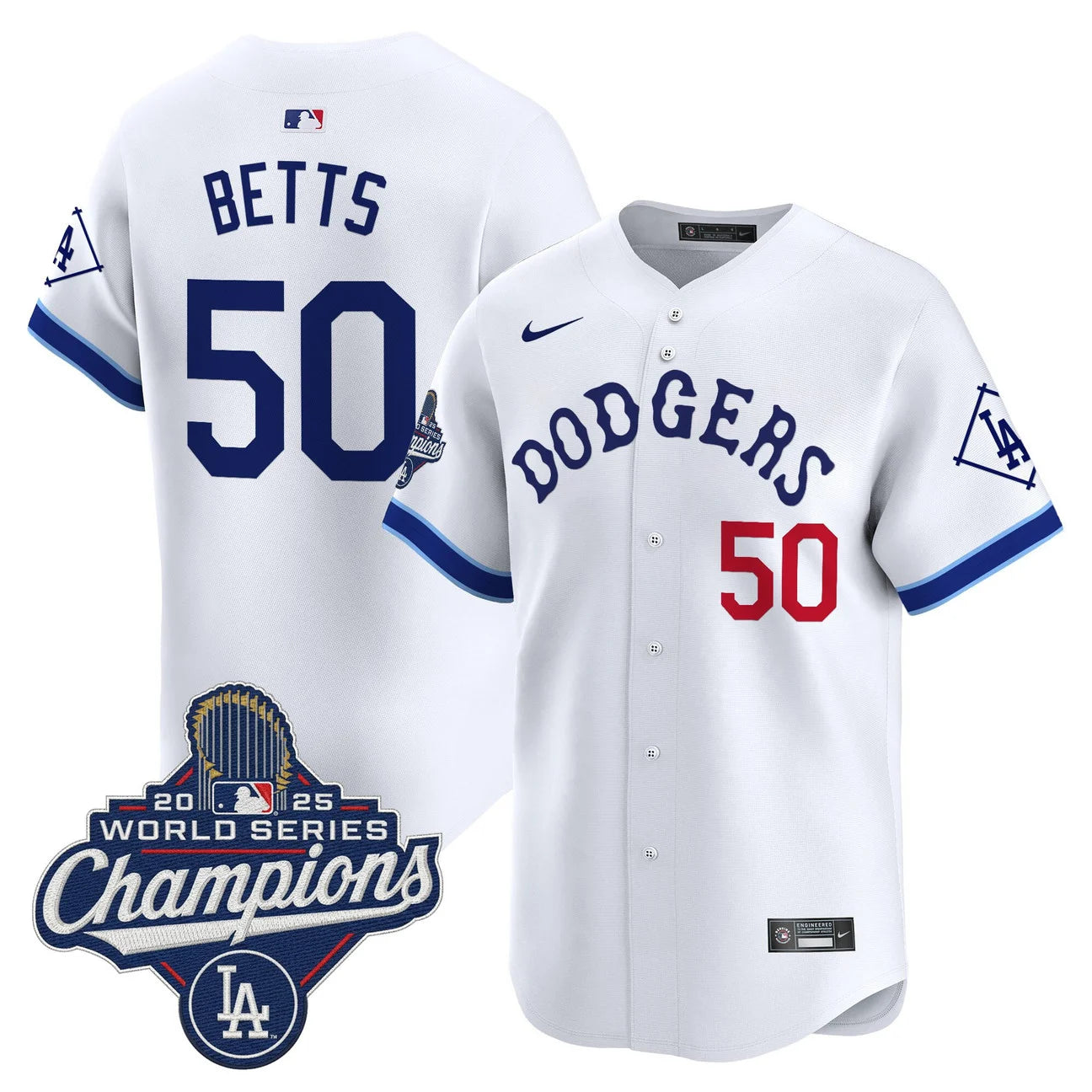 Men's Dodgers Tribute 2025 World Series Champions Vapor Premier Limited Jersey - All Stitched
