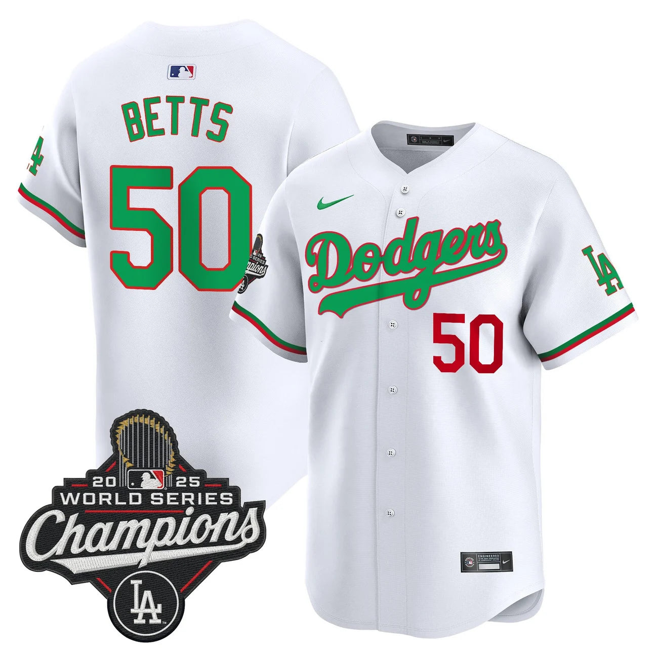 Men's Dodgers Mexico 2025 World Series Champions Vapor Premier Limited Jersey  - All Stitched