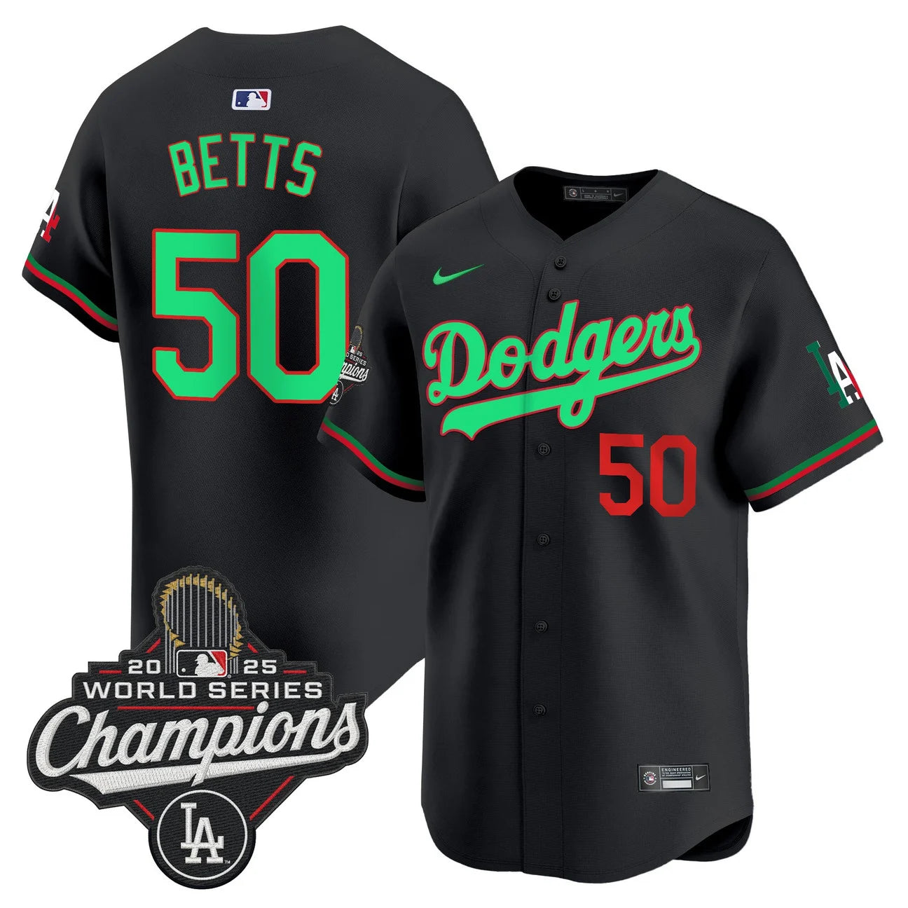 Men's Dodgers Mexico 2025 World Series Champions Vapor Premier Limited Jersey  - All Stitched