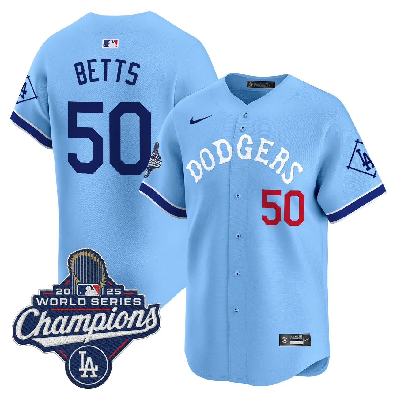 Men's Dodgers Tribute 2025 World Series Champions Vapor Premier Limited Jersey - All Stitched