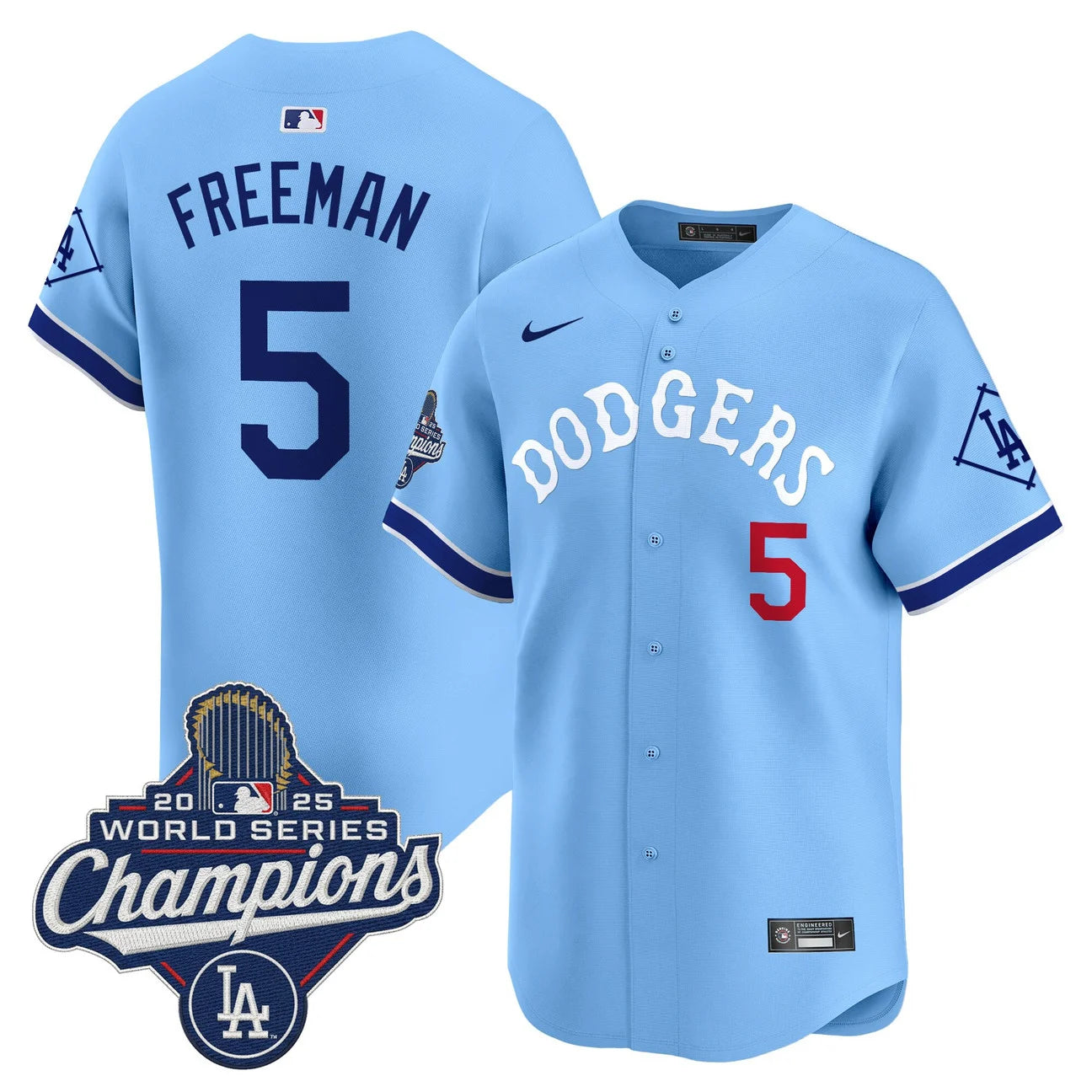 Men's Dodgers Tribute 2025 World Series Champions Vapor Premier Limited Jersey - All Stitched