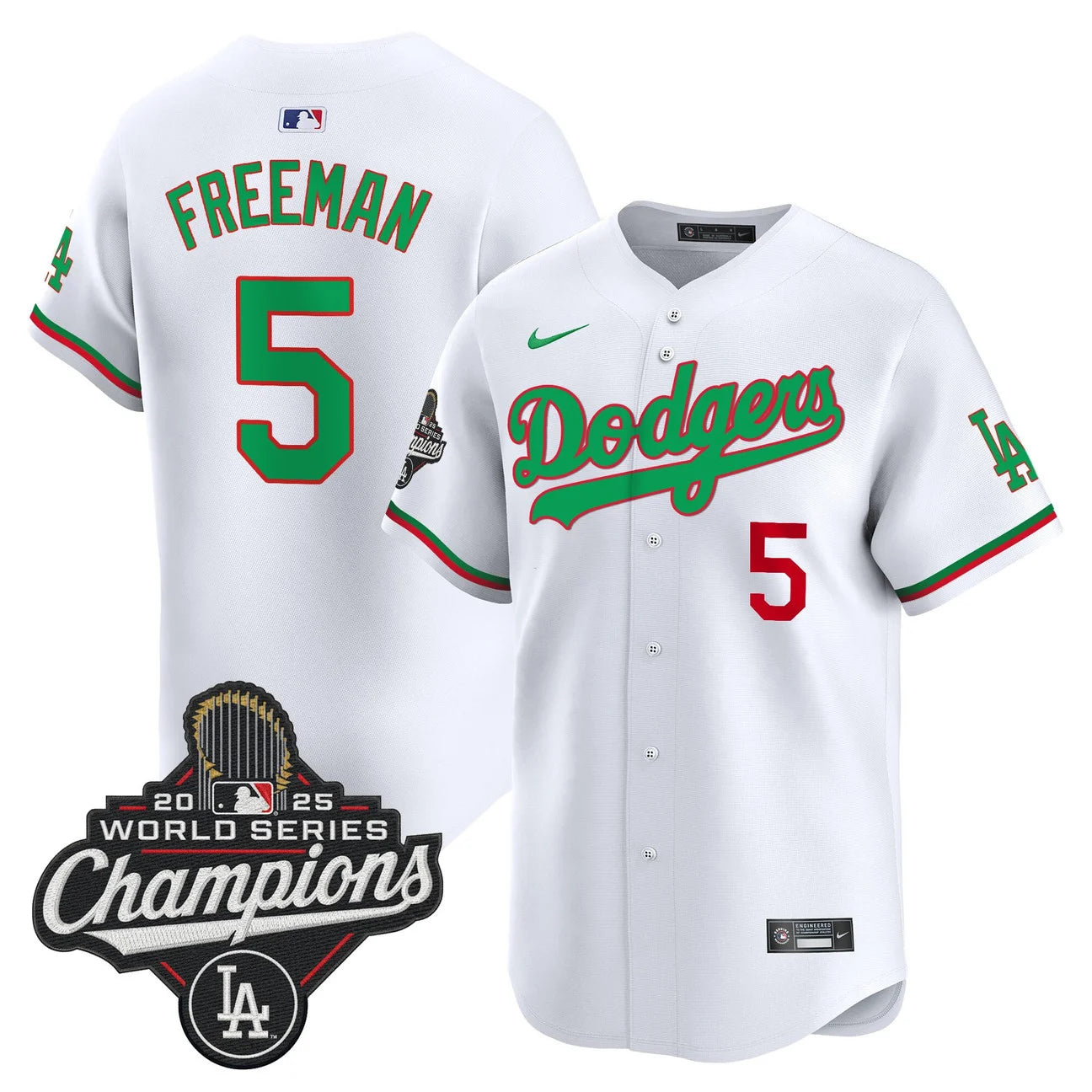Men's Dodgers Mexico 2025 World Series Champions Vapor Premier Limited Jersey  - All Stitched