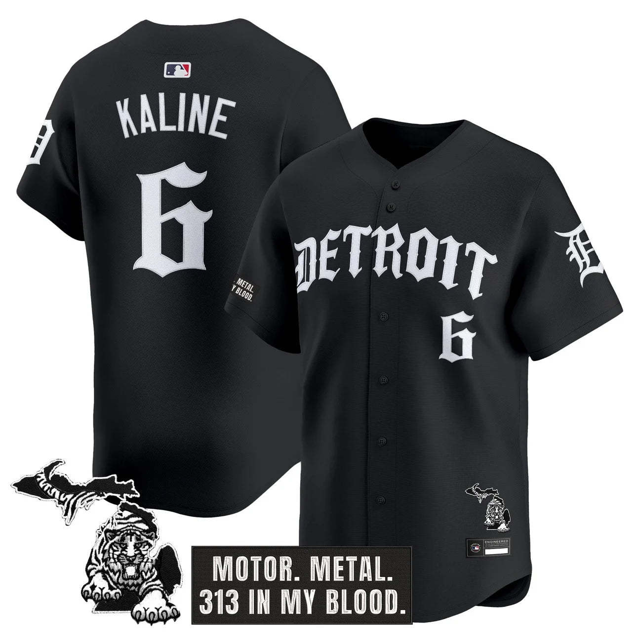 Jersey Vapor Premier de Edición Limitada 'Old English' de los Detroit Tigers para Hombre - Todo Bordado