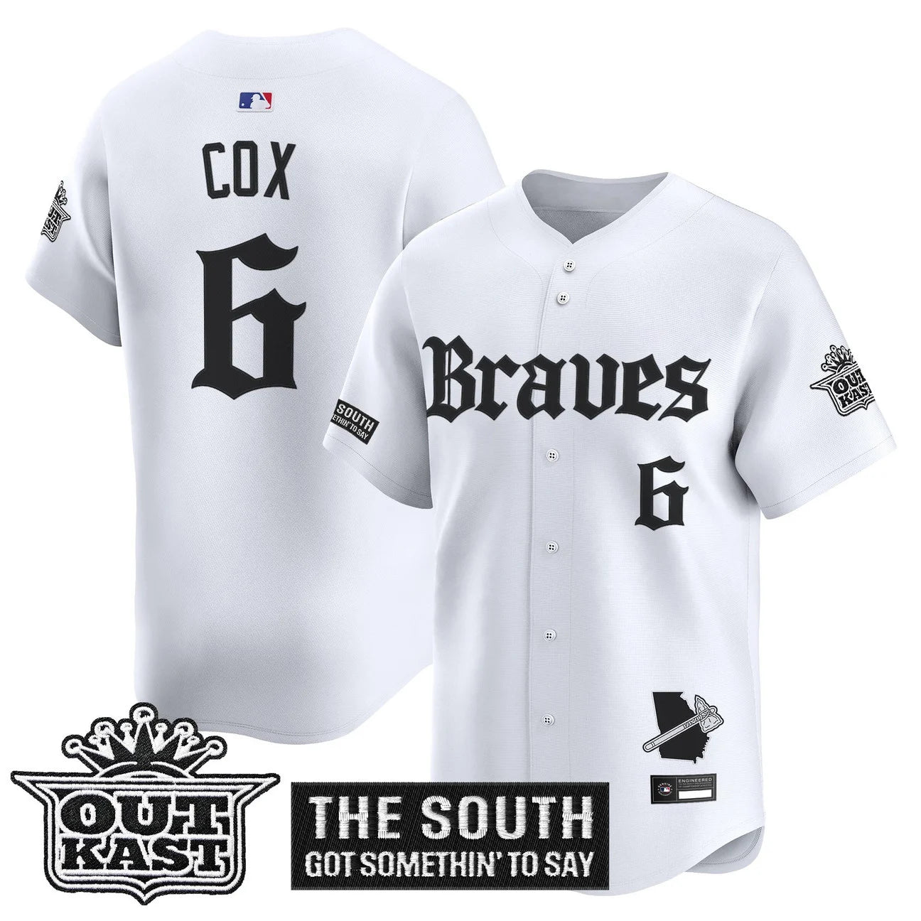 Men's Atlanta Braves 'Gothic South x Outkast Edition' Vapor Premier Limited Jersey V2- All Stitched
