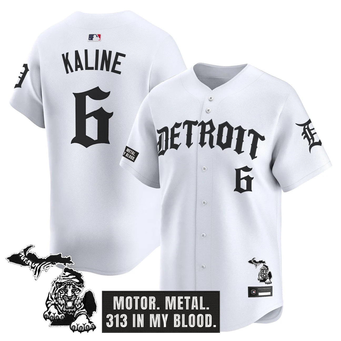 Jersey Vapor Premier de Edición Limitada 'Old English' de los Detroit Tigers para Hombre - Todo Bordado