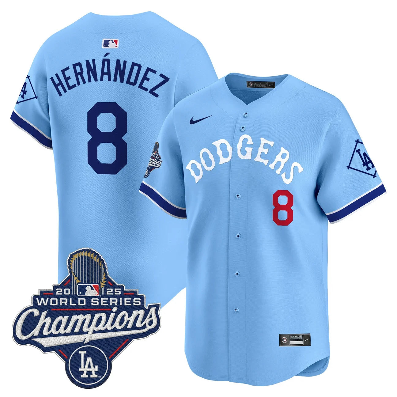 Men's Dodgers Tribute 2025 World Series Champions Vapor Premier Limited Jersey - All Stitched