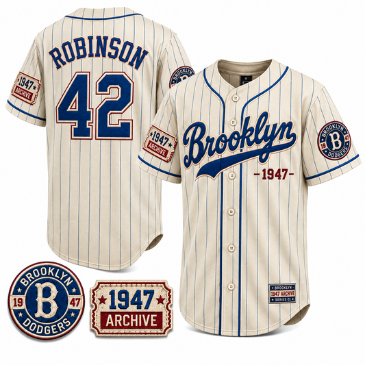 Brooklyn 1947 Color Pop Vintage Heritage Jersey - All Stitched