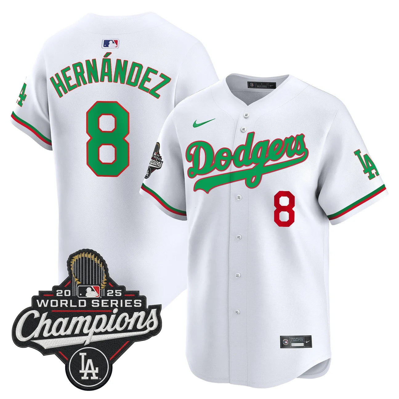 Men's Dodgers Mexico 2025 World Series Champions Vapor Premier Limited Jersey  - All Stitched