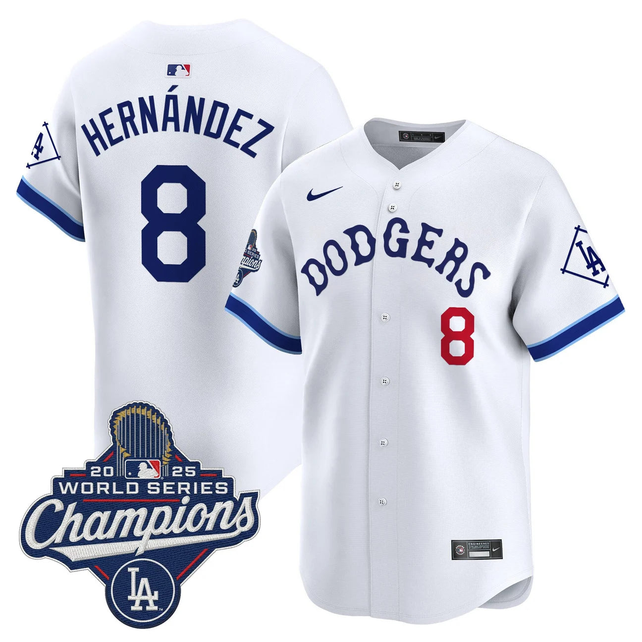 Men's Dodgers Tribute 2025 World Series Champions Vapor Premier Limited Jersey - All Stitched