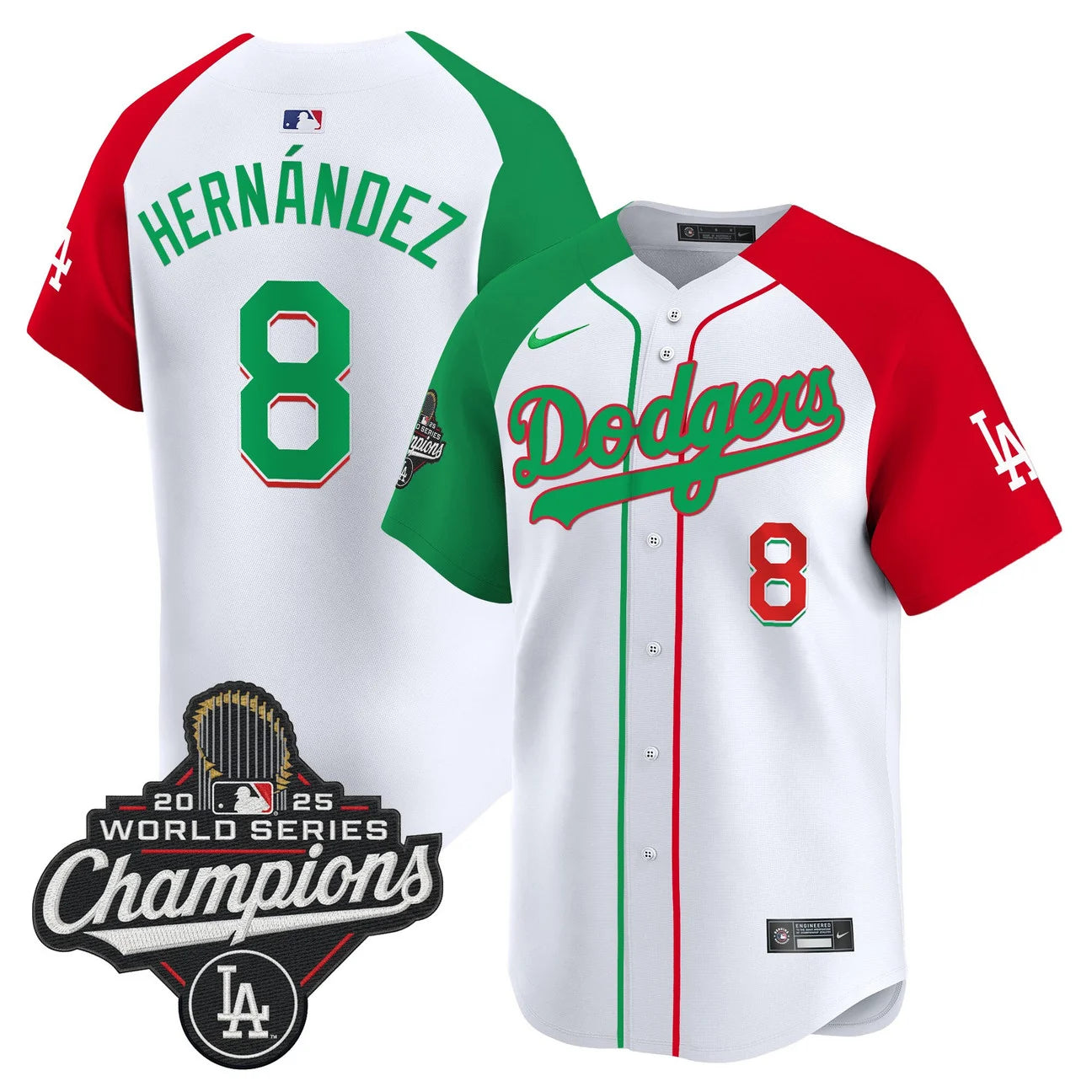 Men's Dodgers Mexico 2025 World Series Champions Vapor Premier Limited Jersey  - All Stitched