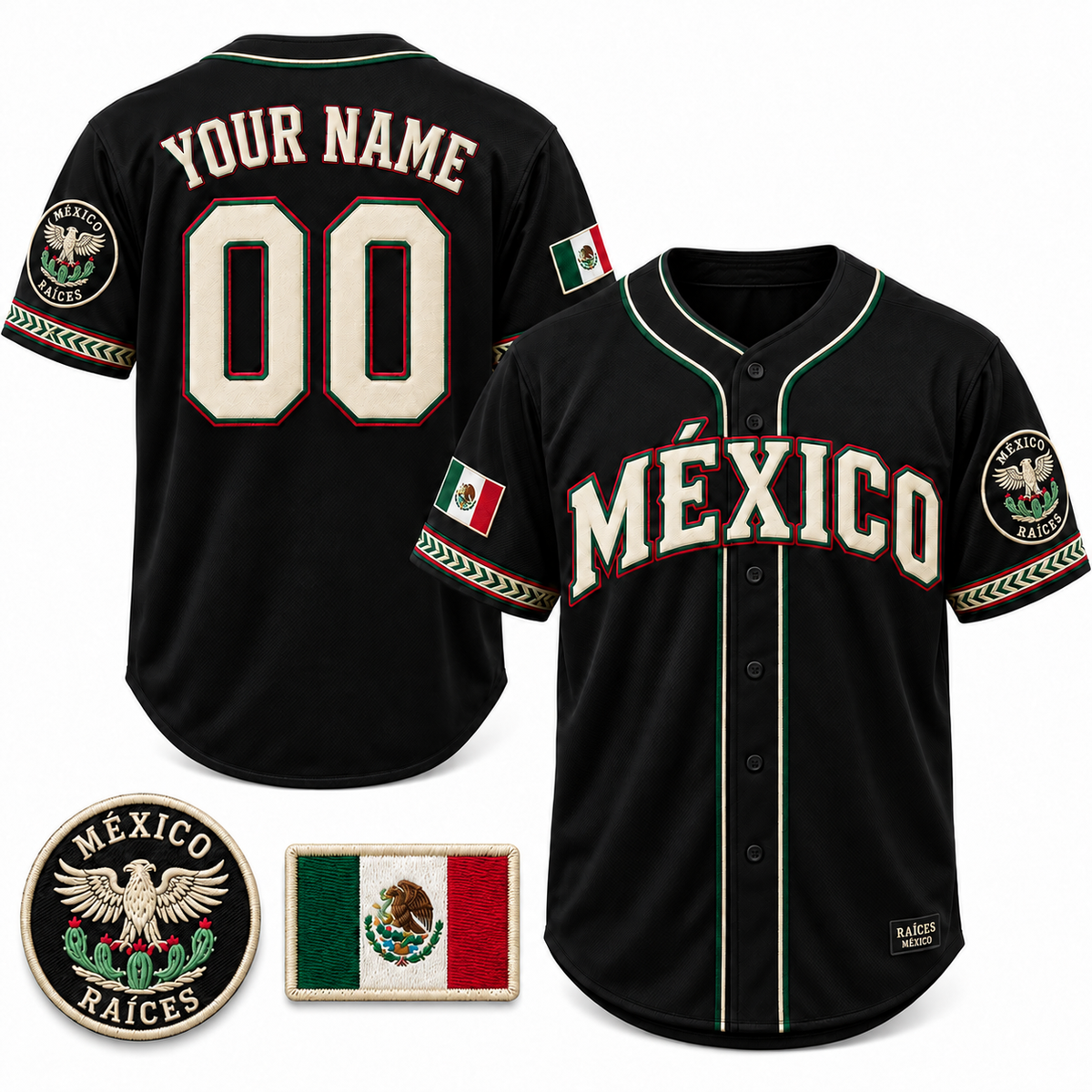 México Raíces Heritage Custom Baseball Jersey -All Stitched