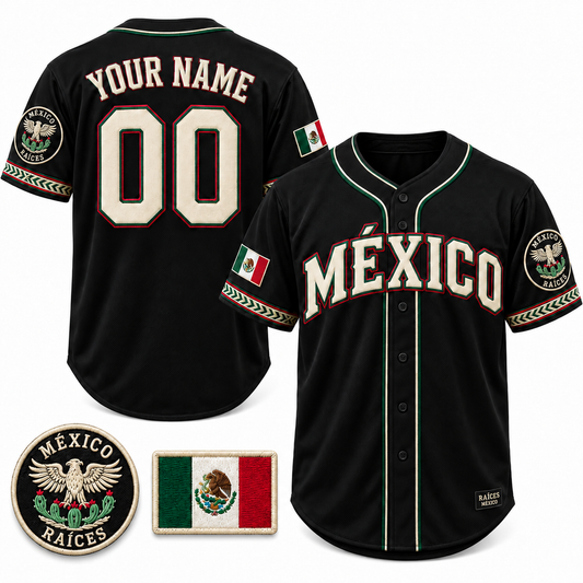 México Raíces Heritage Custom Baseball Jersey -All Stitched