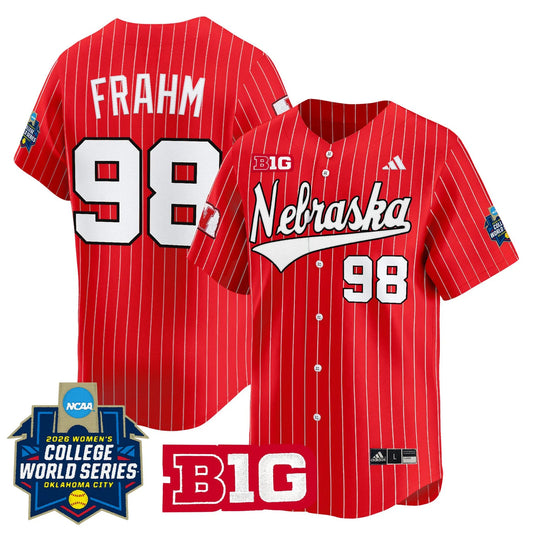 Talla de Hombre - Nebraska Cornhuskers Softball 2026 World Series (WCWS) Vapor Premier Edición Limitada - Todo Bordado
