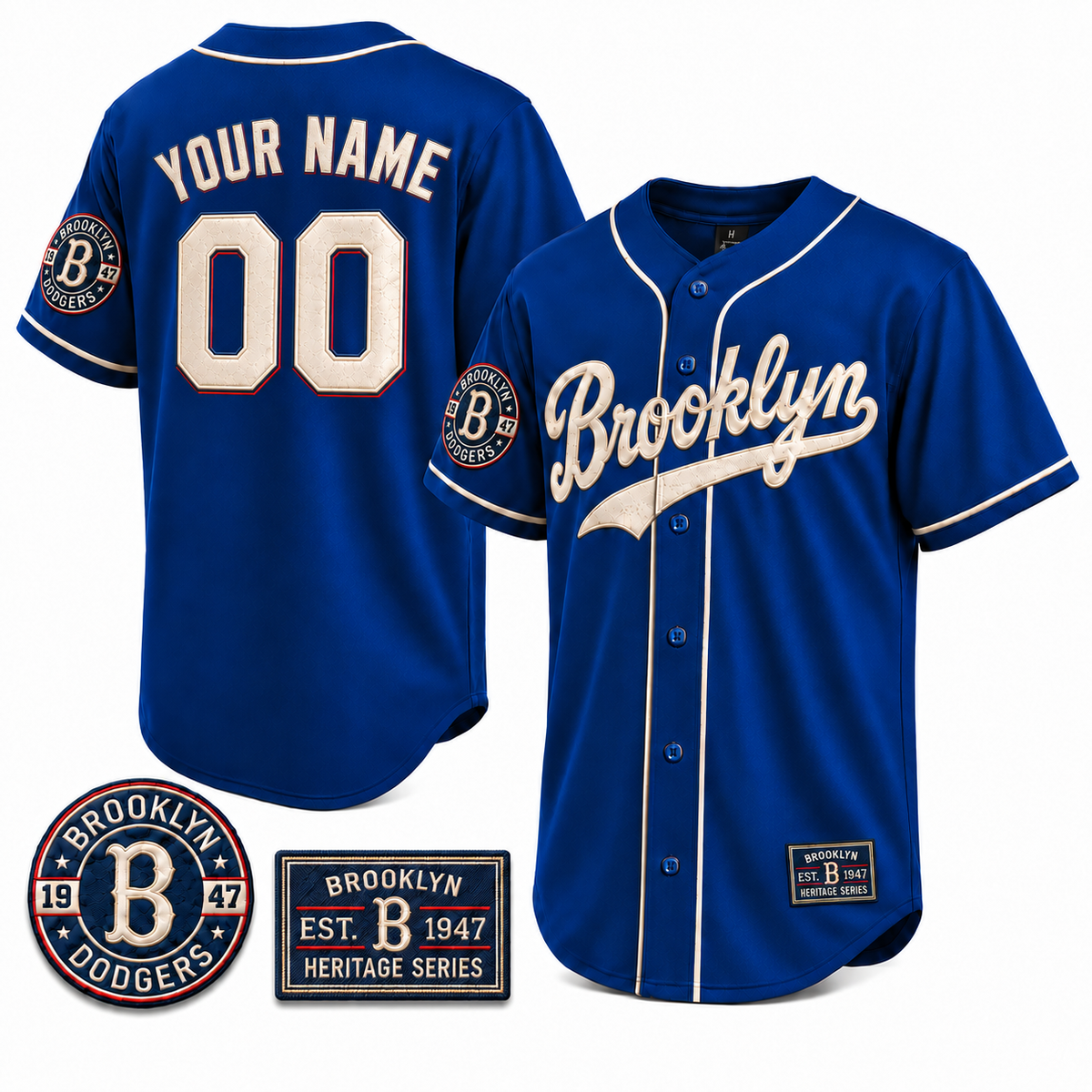 Brooklyn 1947 custom baseball jersey