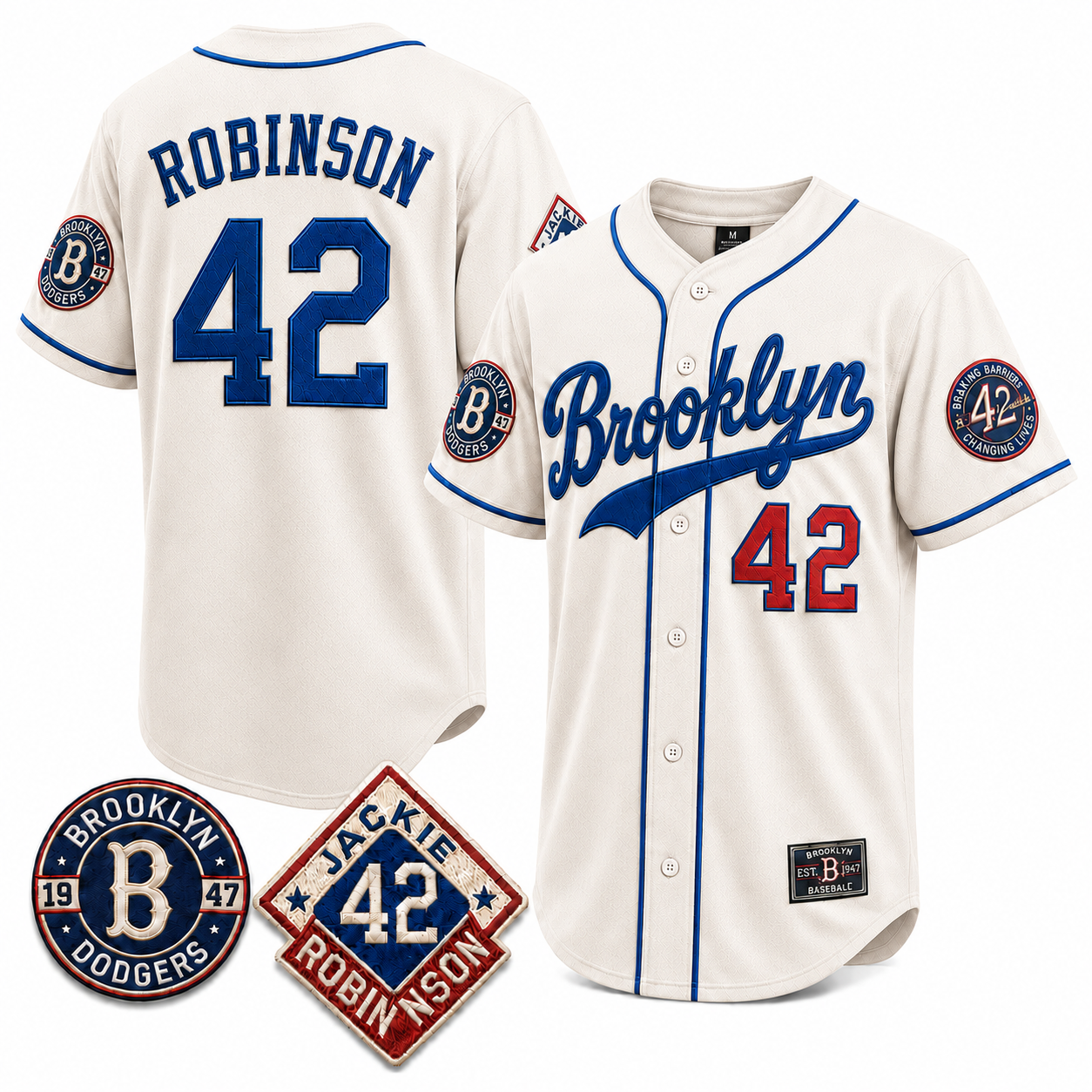 42 Jackie Robinson Legacy Heritage Baseball Jersey - All Stitched