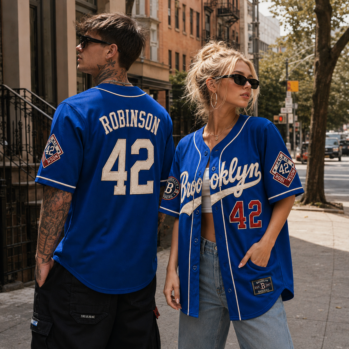 Brooklyn Heritage Custom Baseball Jersey - All Stitched
