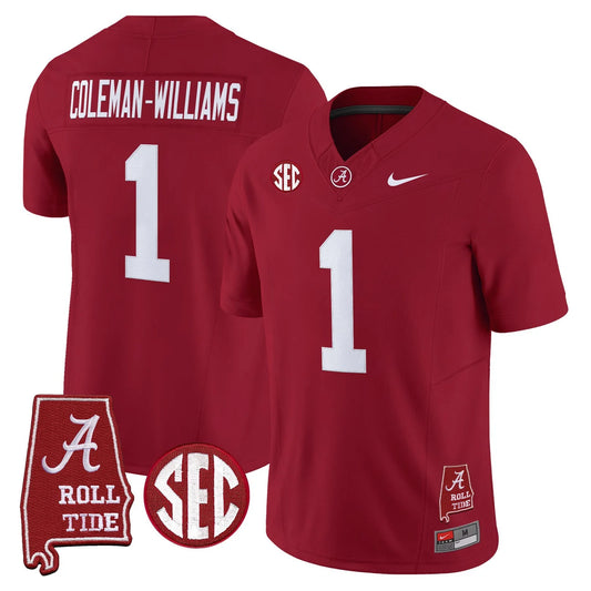 Men's Alabama Crimson Tide 2026 Vapor Limited Jersey - Alabama Map - All Stitched