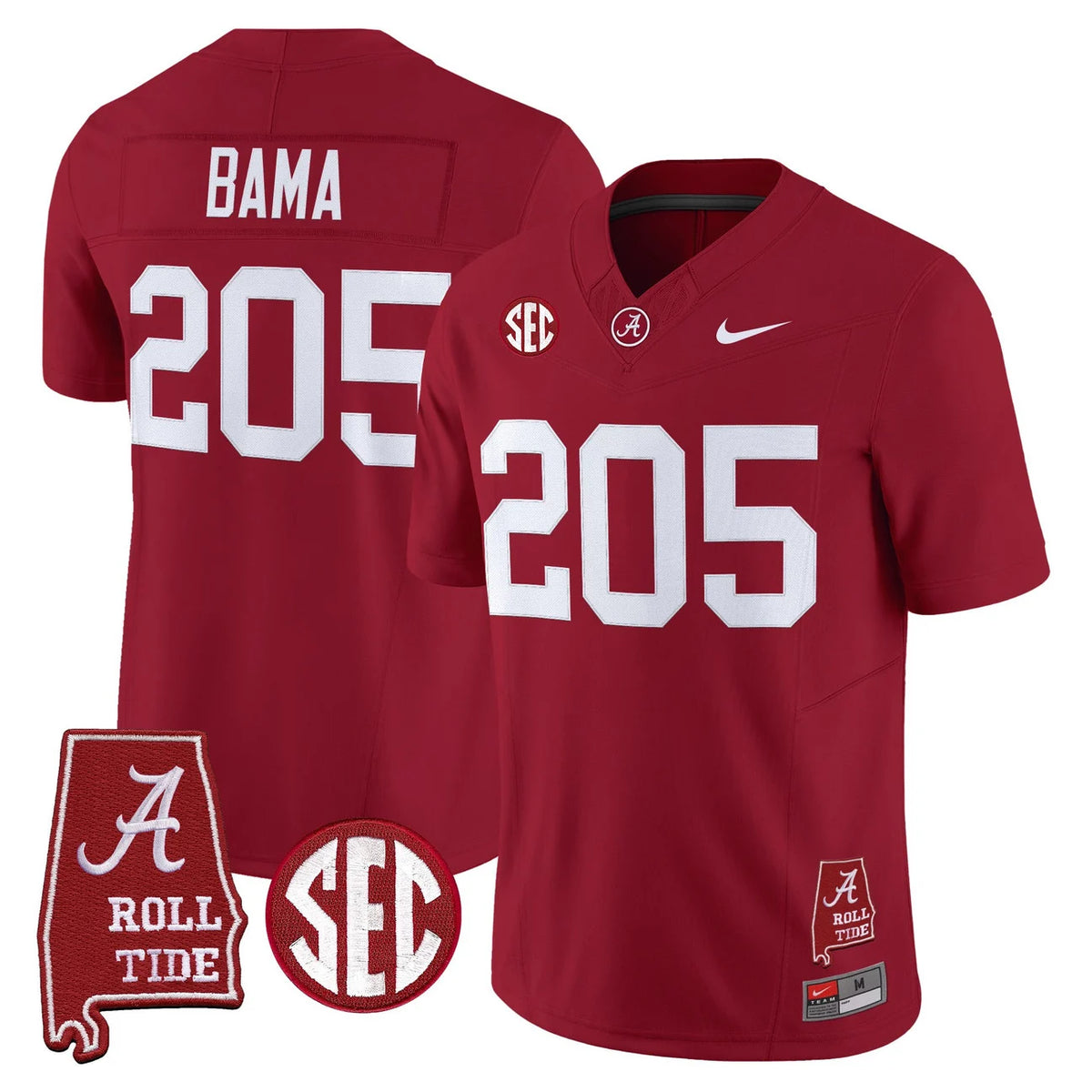 Men's Alabama Crimson Tide 2026 Vapor Limited Jersey - Alabama Map - All Stitched