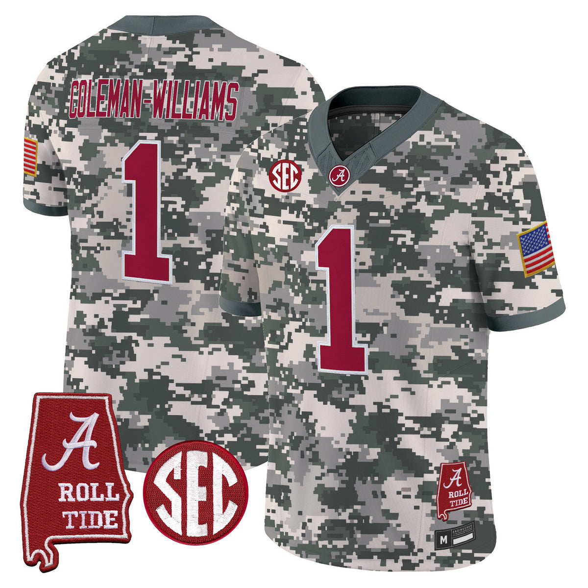 2026 Alabama Crimson Tide Camouflage Vapor Limited Jersey
