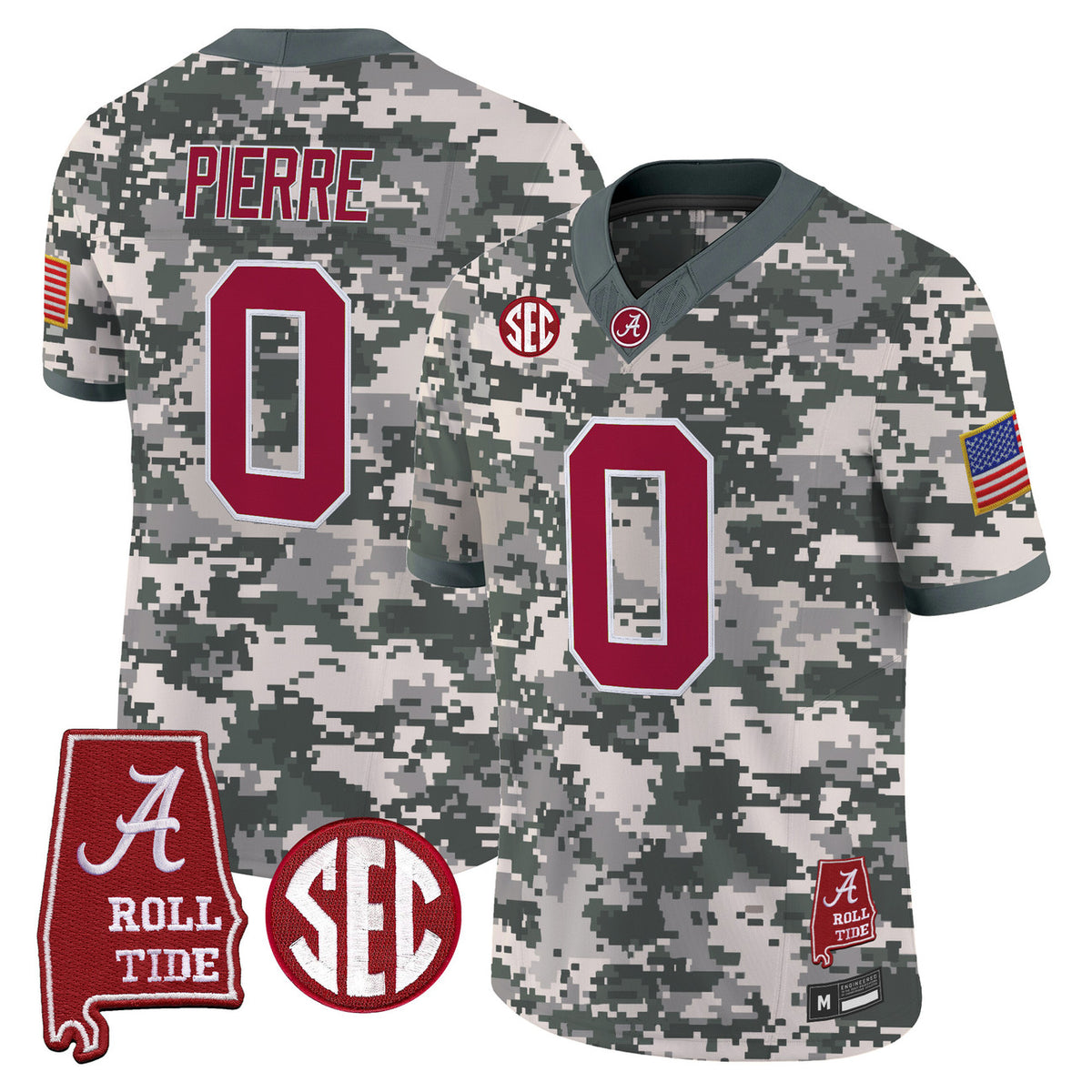 Alabama Crimson Tide Camouflage Edition 2026 Vapor Limited Jersey - Alabama Map - All Stitched