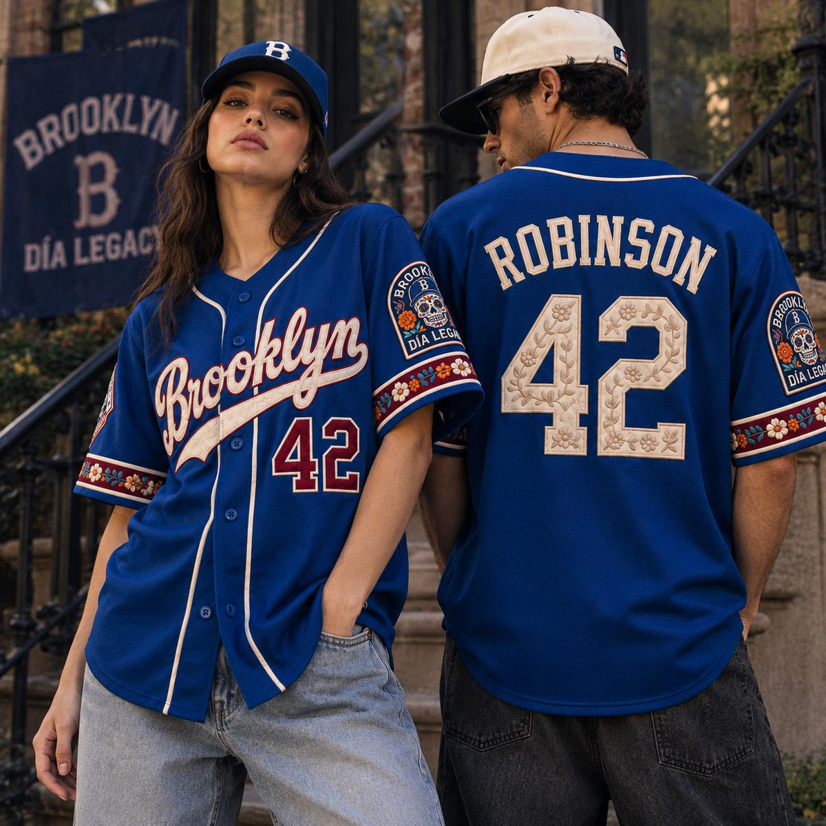 Brooklyn Día Heritage 42 Legacy Baseball Jersey - All Stitched