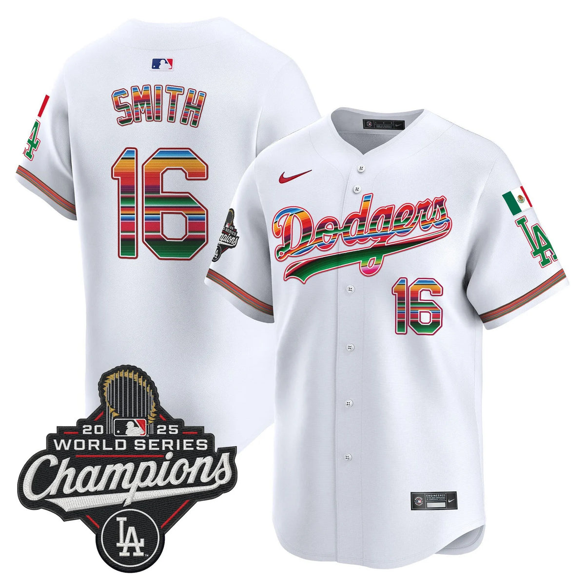 Men's Dodgers Mexico 2025 World Series Champions Vapor Premier Limited Jersey - All Stitched