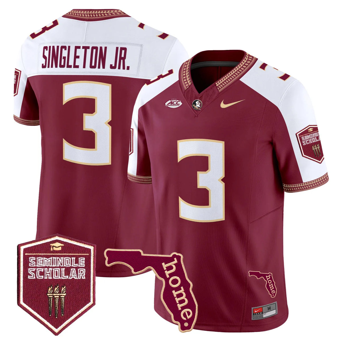 Men's Florida State Seminoles 2026 Seminole Scholar Patch Vapor Limited Jersey - All Stitched