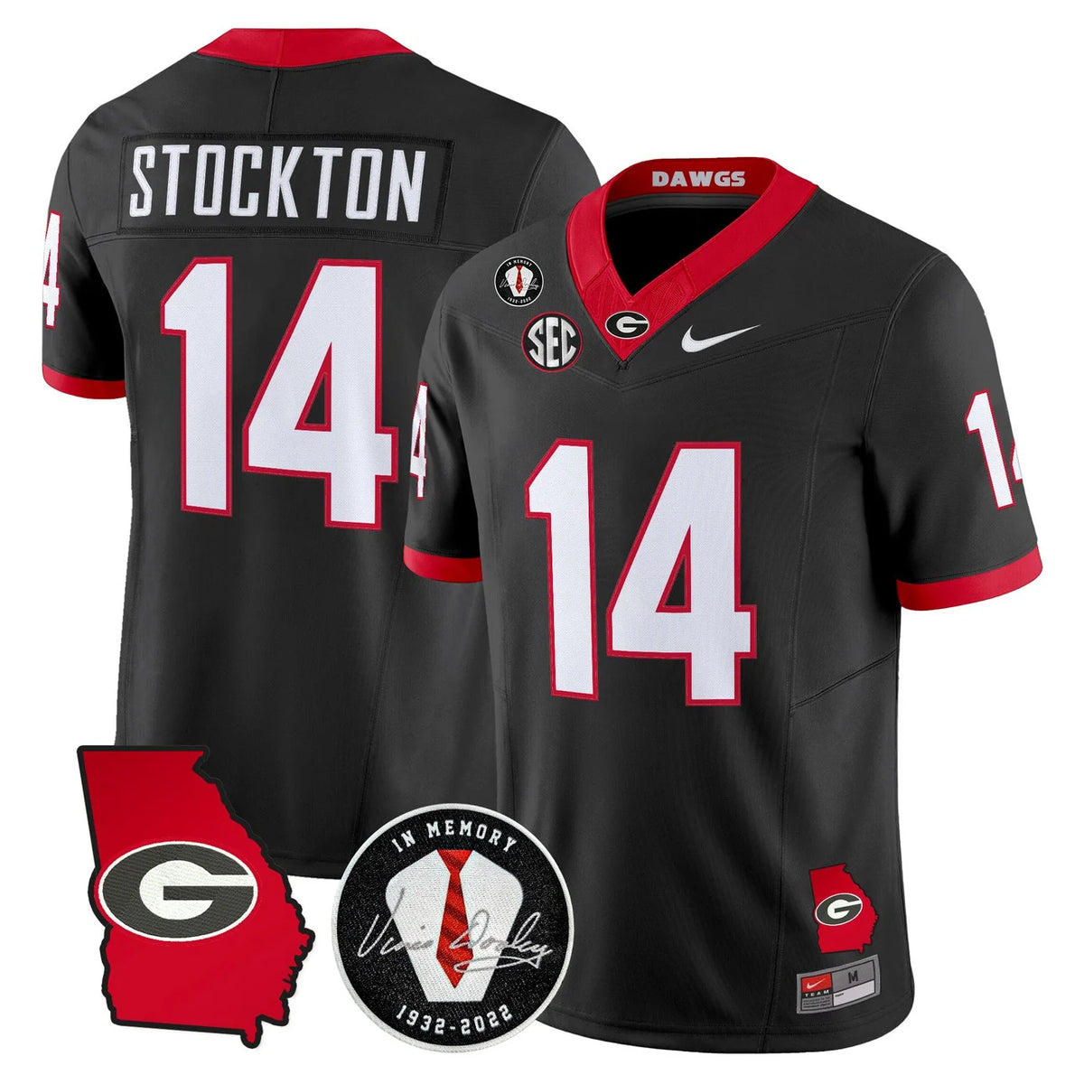 2026 Georgia Map & Vince Dooley Patch Vapor Limited Jersey